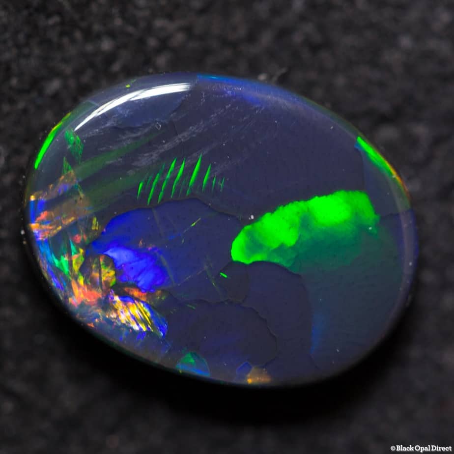 1.87 ct gem black opal 1ox7.5x3mm - Image 3