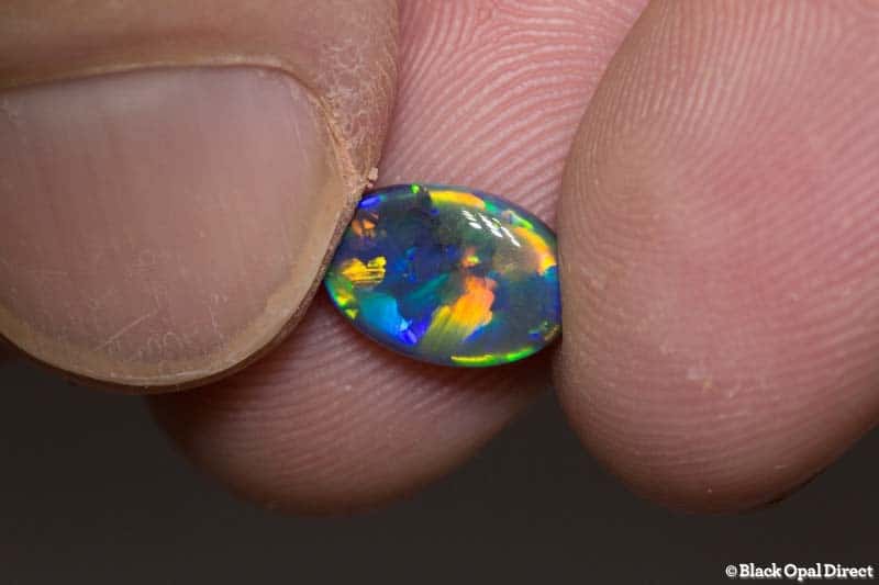 1.89 ct gem black opal 10.4x7x3.6mm - Image 4