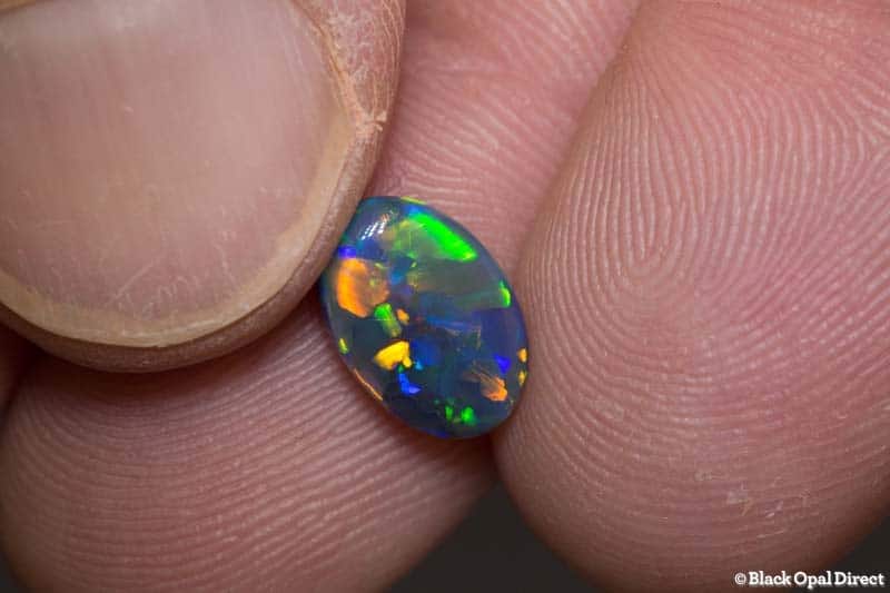 1.89 ct gem black opal 10.4x7x3.6mm - Image 6