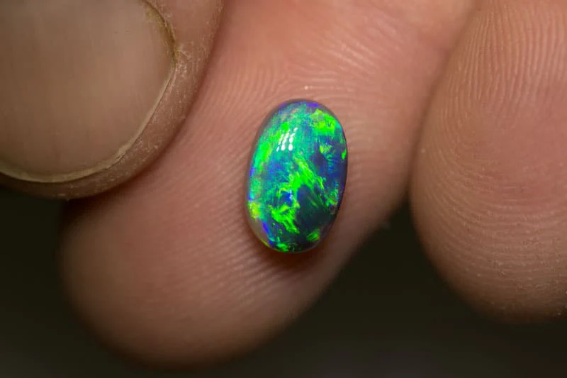 1.90 ct black crystal opal 10x6x4.5mm - Image 3