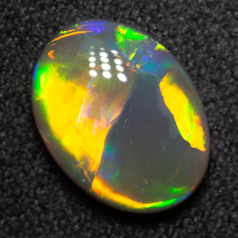 1.91 ct gem black opal 10.3x7.9x3.4mm - Image 2