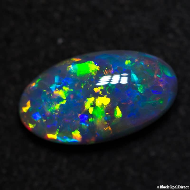 1.91 ct gem black opal cloverleaf pattern - Image 2
