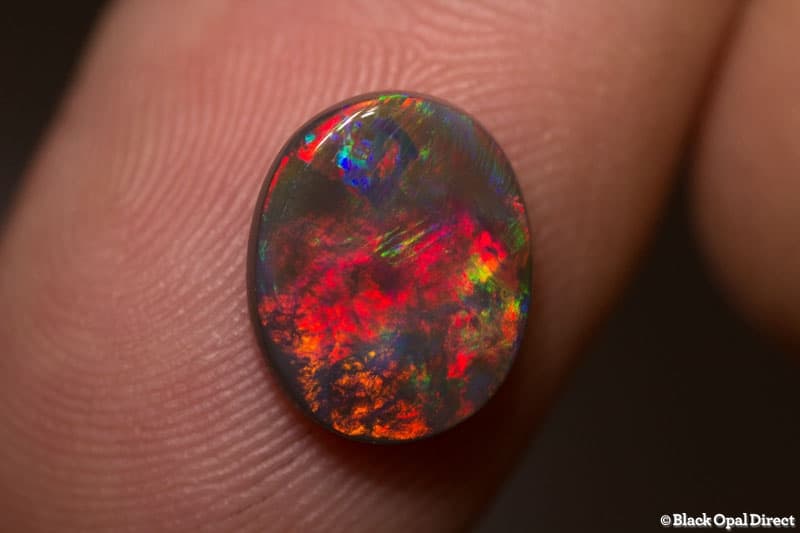 1.93 ct gem black opal 11x9x3mm - Image 4