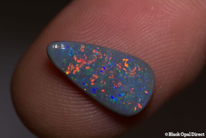 1.95 ct drop shape semi black opal 15x8x2.5mm - Image 3