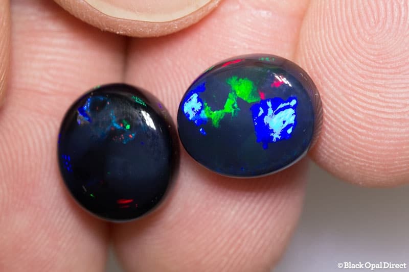 10.20 ct black opal pair 12x11mm - Image 3