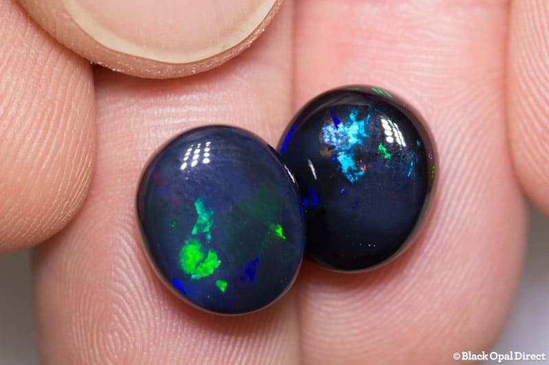 10.20 ct black opal pair 12x11mm - Image 5