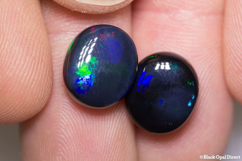 10.20 ct black opal pair 12x11mm - Image 6
