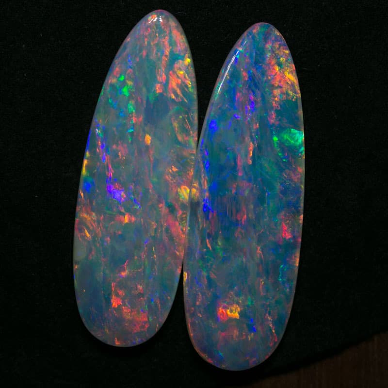 10.69 ct crystal opal pair 28x10x3mm - Image 2