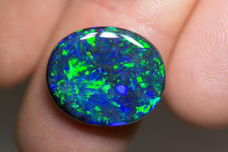 11.14 ct gem black opal 15.5x8.5x5mm - Image 4