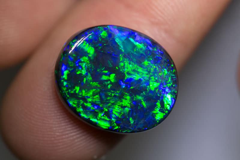 11.14 ct gem black opal 15.5x8.5x5mm - Image 5