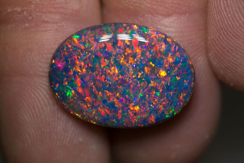 11.43 ct gem black opal 22x16x5mm - Image 2
