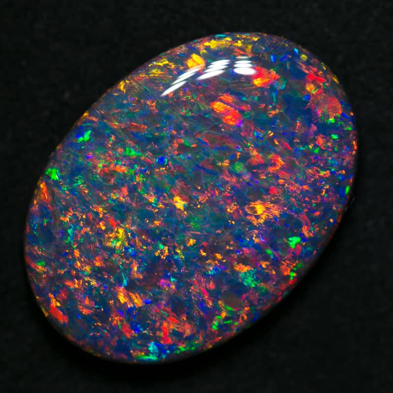 11.43 ct gem black opal 22x16x5mm - Image 3