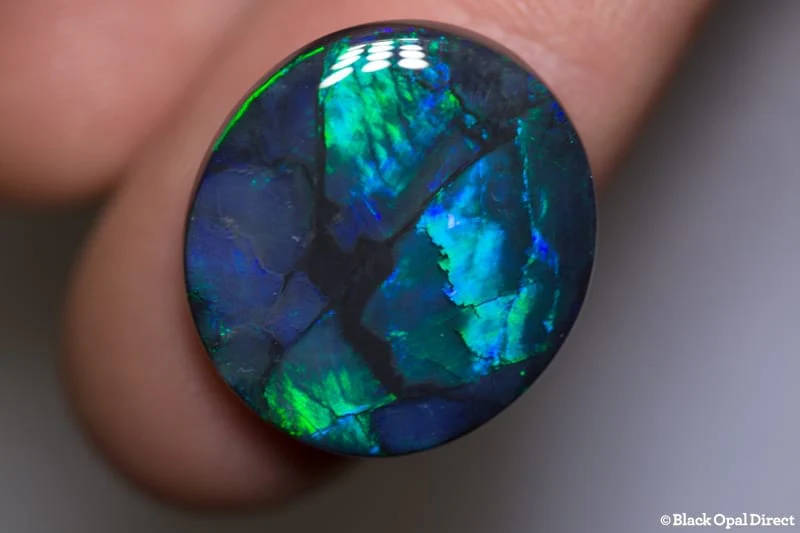 11.72 ct green blue black opal 20x18.2x4mm - Image 2