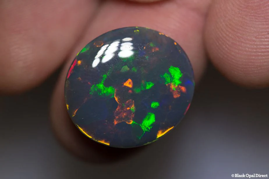 11.81 ct gem black opal 20x17x5mm - Image 5