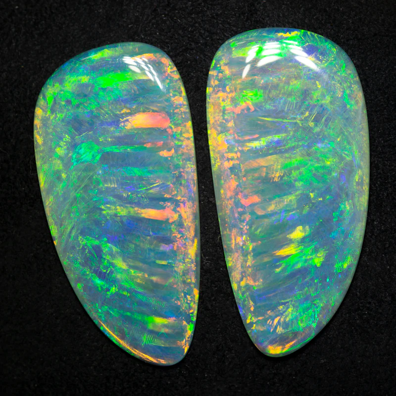 12.33 ct gem crystal opal pair 28x13.8x2.2mm - Image 2
