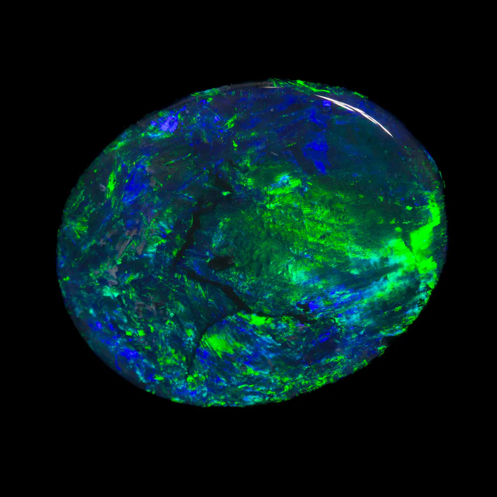 14.59 ct gem black opal 22x17.8x5.3mm - Image 2