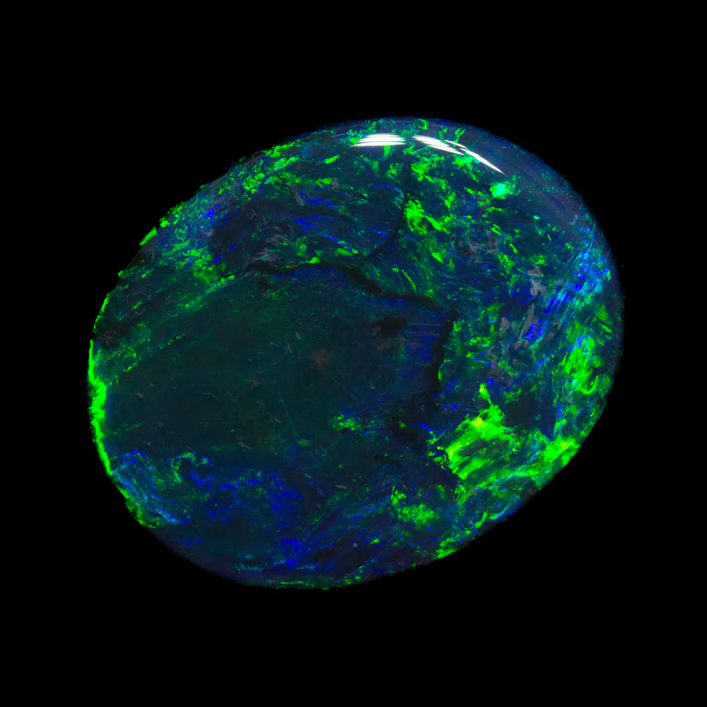 14.59 ct gem black opal 22x17.8x5.3mm - Image 3