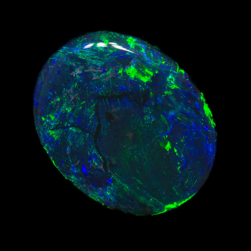 14.59 ct gem black opal 22x17.8x5.3mm - Image 4