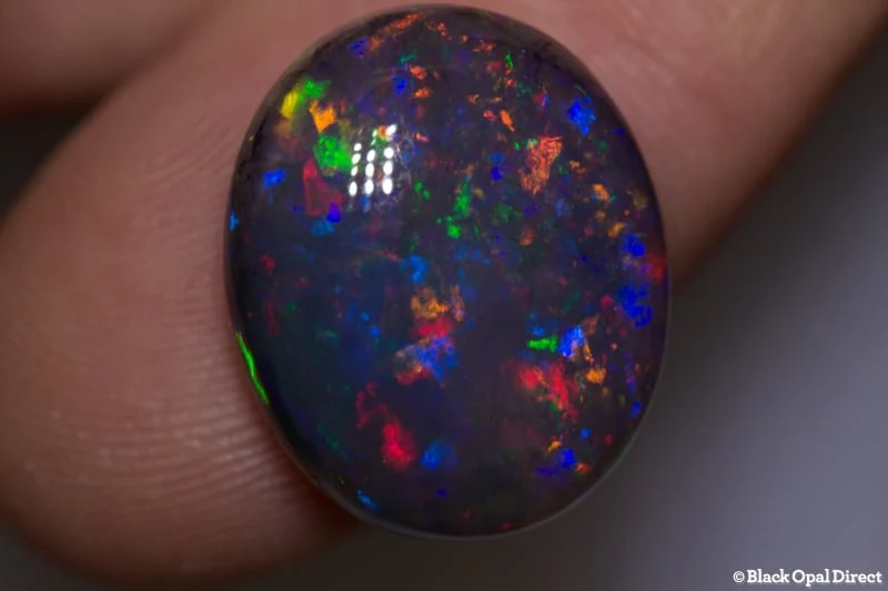 14.73 ct gem black crystal opal 19x16x8mm - Image 2