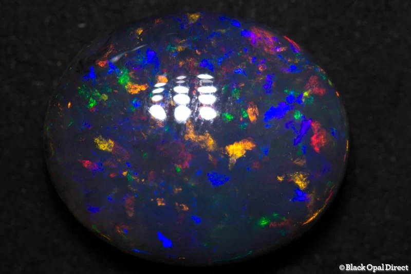 14.73 ct gem black crystal opal 19x16x8mm - Image 4