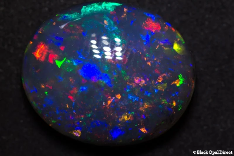 14.73 ct gem black crystal opal 19x16x8mm - Image 5