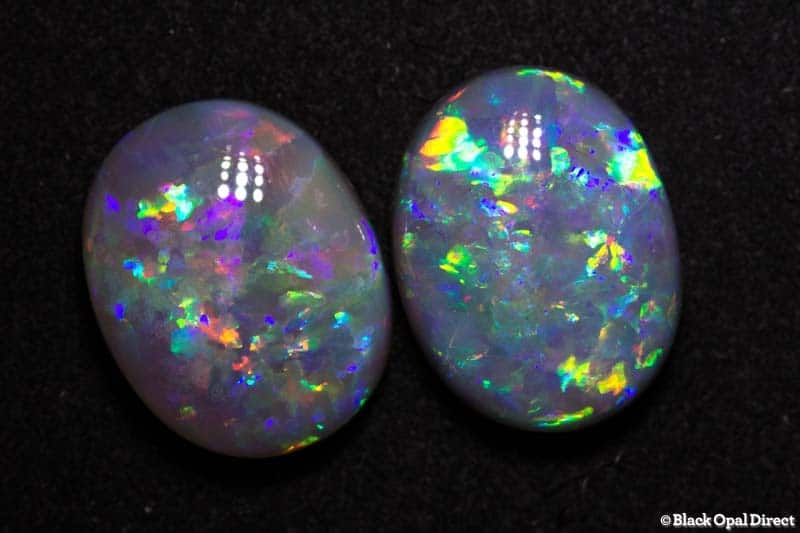 14.76 ct semi black opal pair 15x12x5mm - Image 3