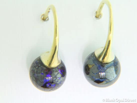 14 kt boulder opal bead earrings - Image 3