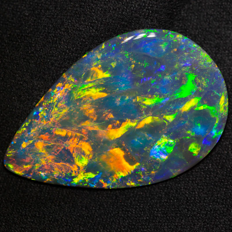 15.90 ct gem black opal 34x21.6x3.7mm - Image 2