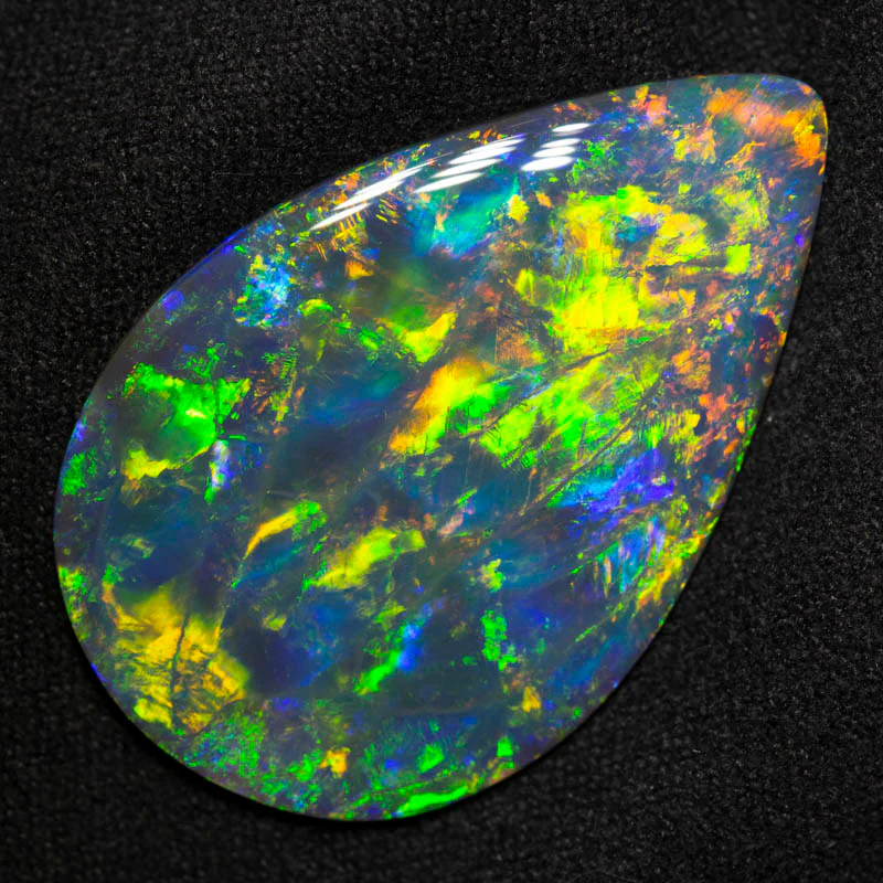 15.90 ct gem black opal 34x21.6x3.7mm - Image 3