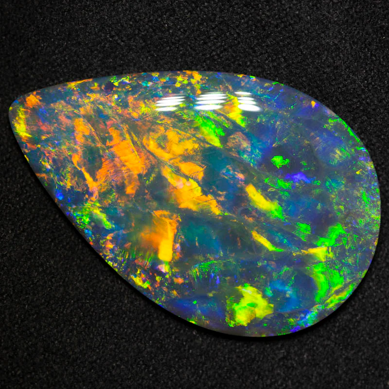 15.90 ct gem black opal 34x21.6x3.7mm - Image 4