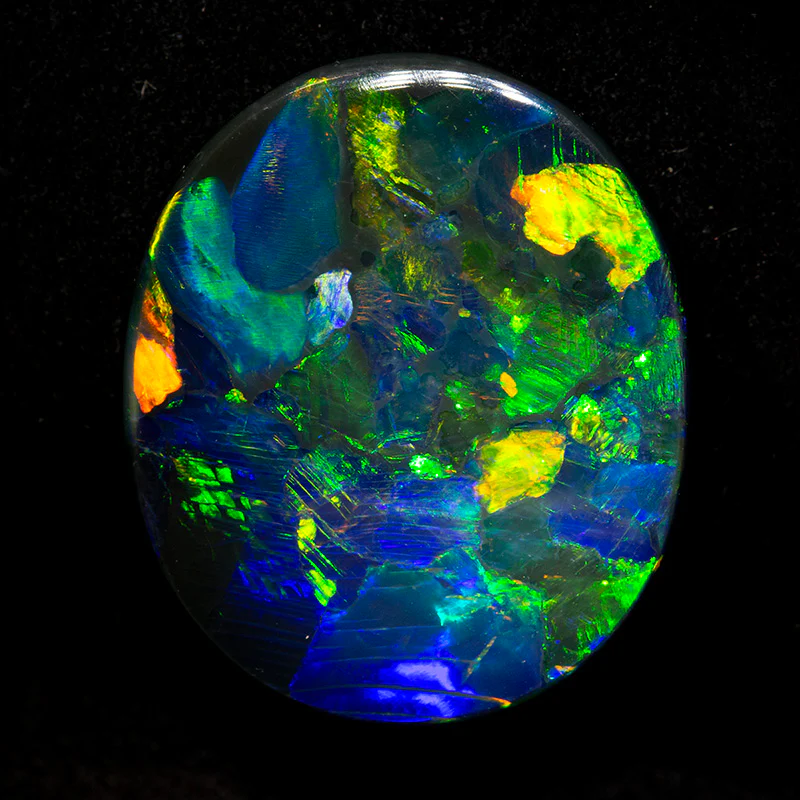 17.56 ct gem black opal 25.7x21.8x4.4mm - Image 3