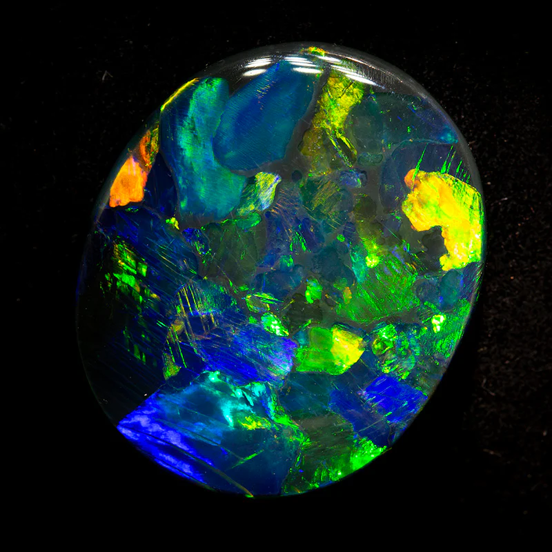 17.56 ct gem black opal 25.7x21.8x4.4mm - Image 4