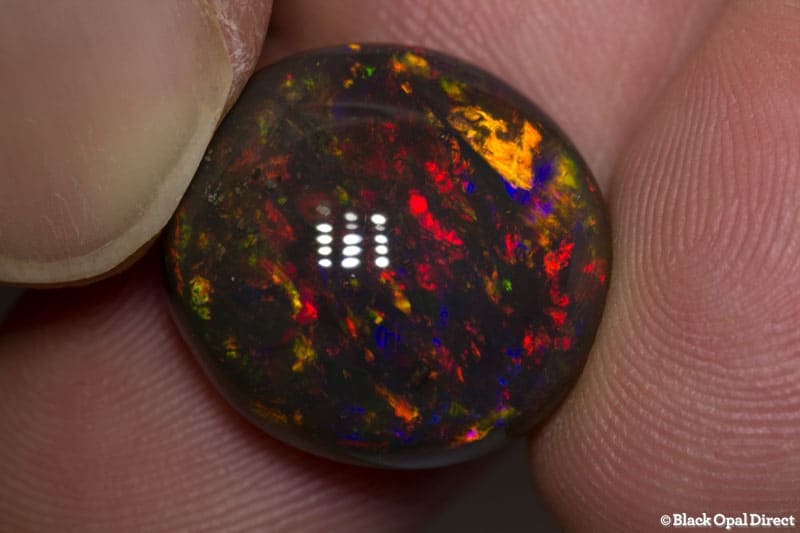 18.56 ct gem black opal 18x17x10mm - Image 2