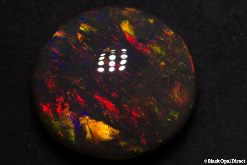 18.56 ct gem black opal 18x17x10mm - Image 3