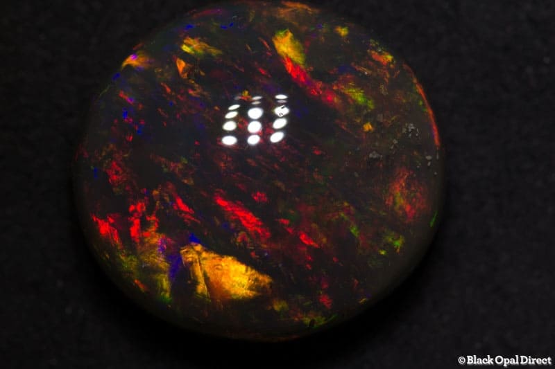 18.56 ct gem black opal 18x17x10mm - Image 4