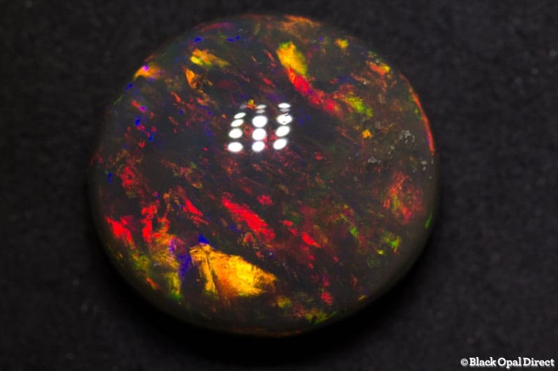 18.56 ct gem black opal 18x17x10mm - Image 5