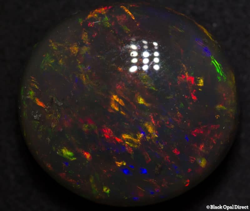 18.56 ct gem black opal 18x17x10mm - Image 8