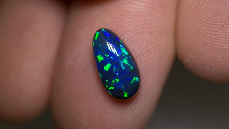 2.00 ct drop shape black opal 12x6x4mm - Image 2