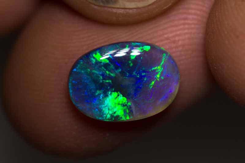 2.00 ct semi black opal 12x8x3mm - Image 3