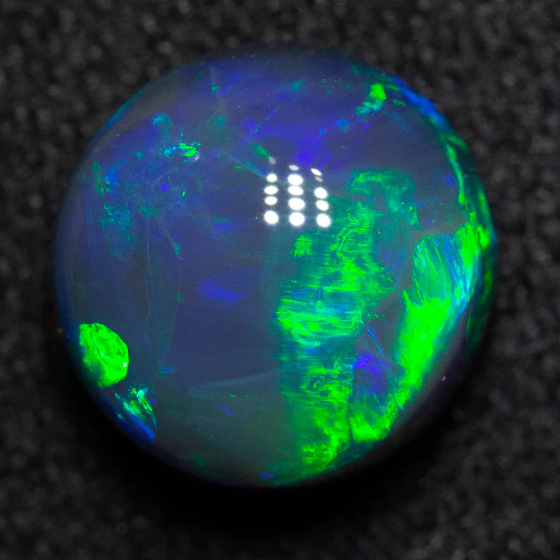2.01 ct gem black opal 7.8mm round x 5mm - Image 2