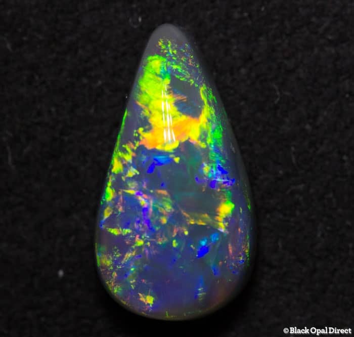 2.02 ct drop shape gem black opal 12x6x5mm on loan to chuck - Image 2