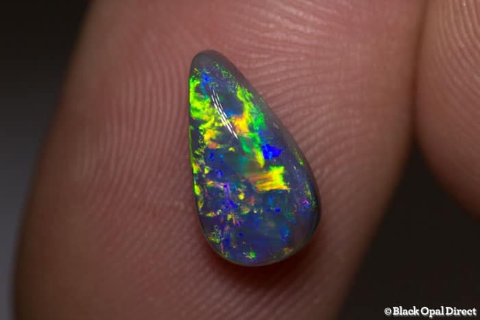2.02 ct drop shape gem black opal 12x6x5mm on loan to chuck - Image 3