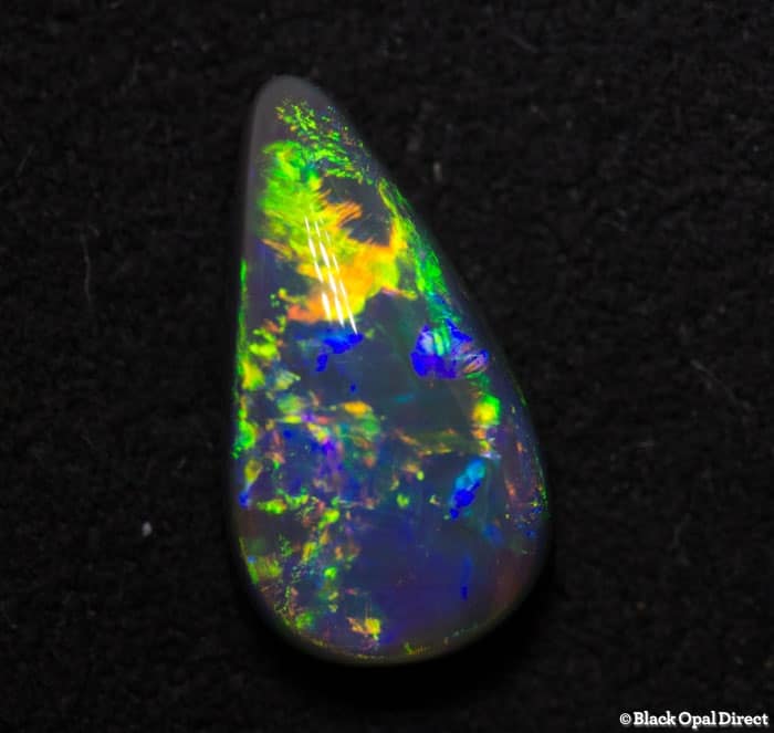 2.02 ct drop shape gem black opal 12x6x5mm on loan to chuck - Image 4