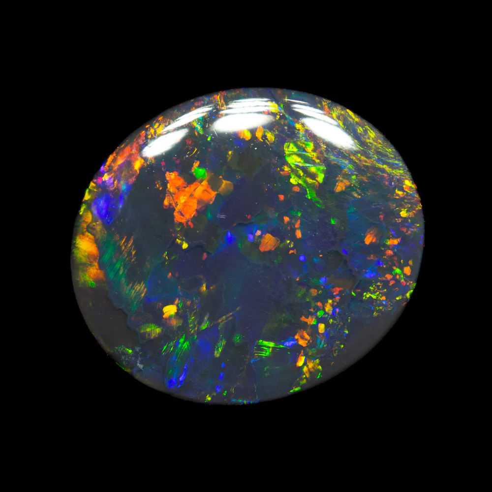 2.03 ct black opal 12.1x10.7x2.1mm - Image 2