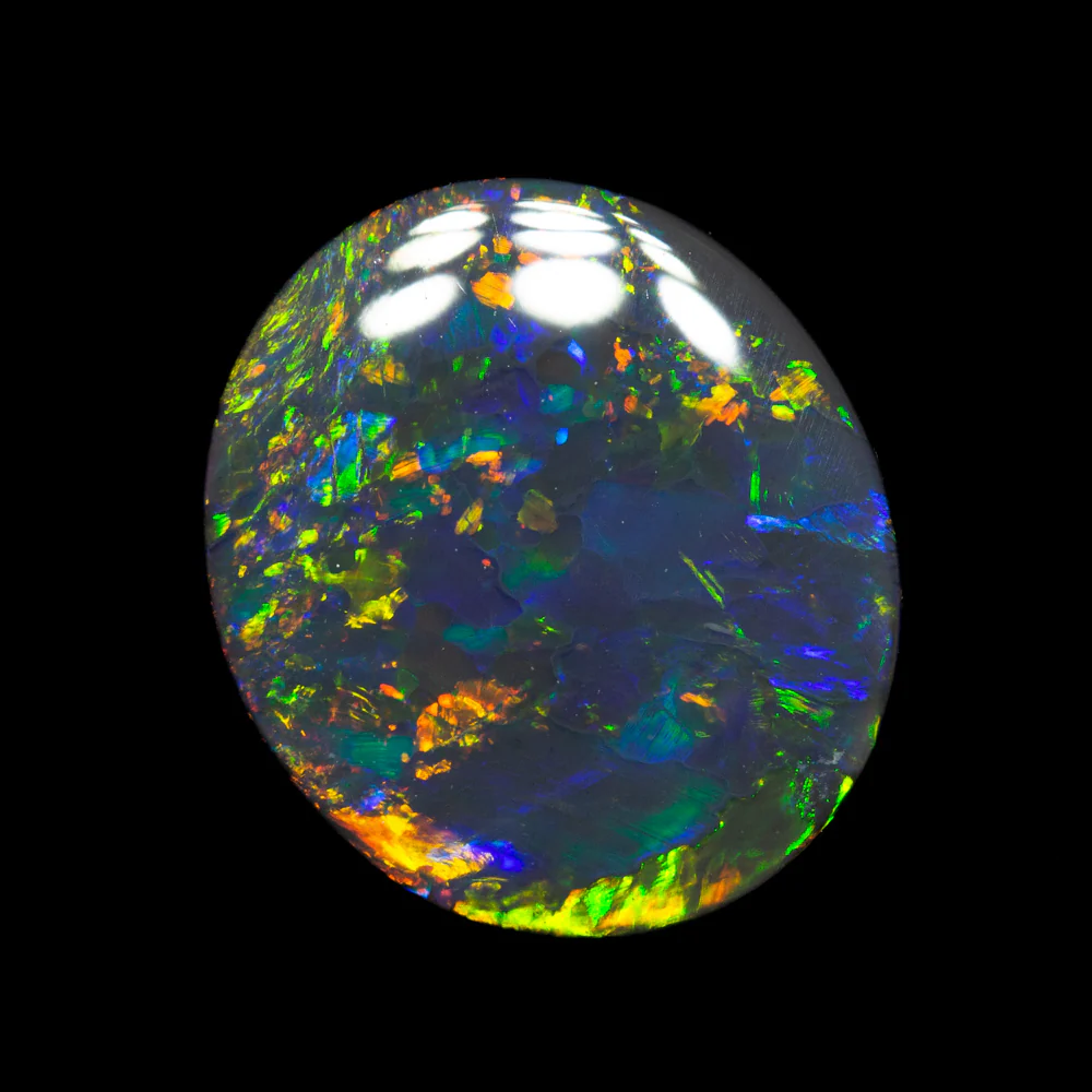 2.03 ct black opal 12.1x10.7x2.1mm - Image 4