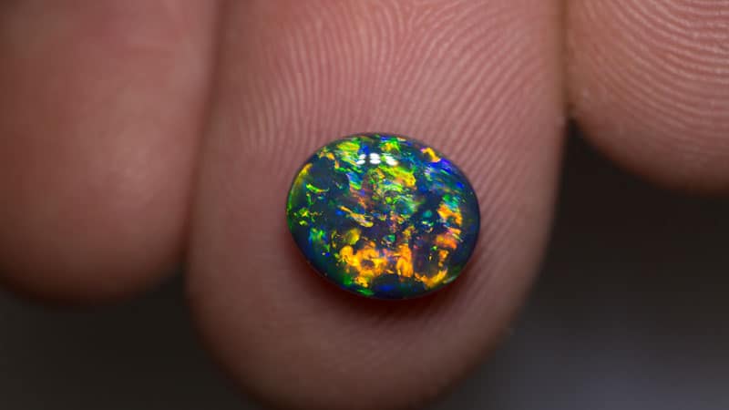 2.03 ct gem black opal 9.8x8.1x4mm - Image 2