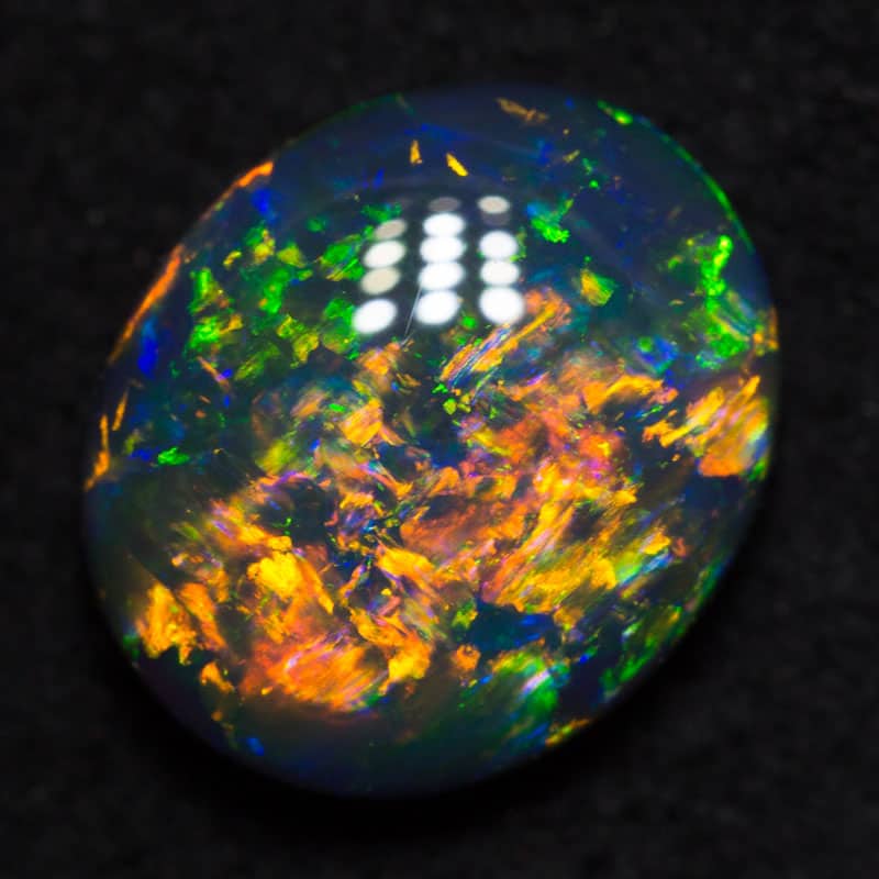 2.03 ct gem black opal 9.8x8.1x4mm - Image 3