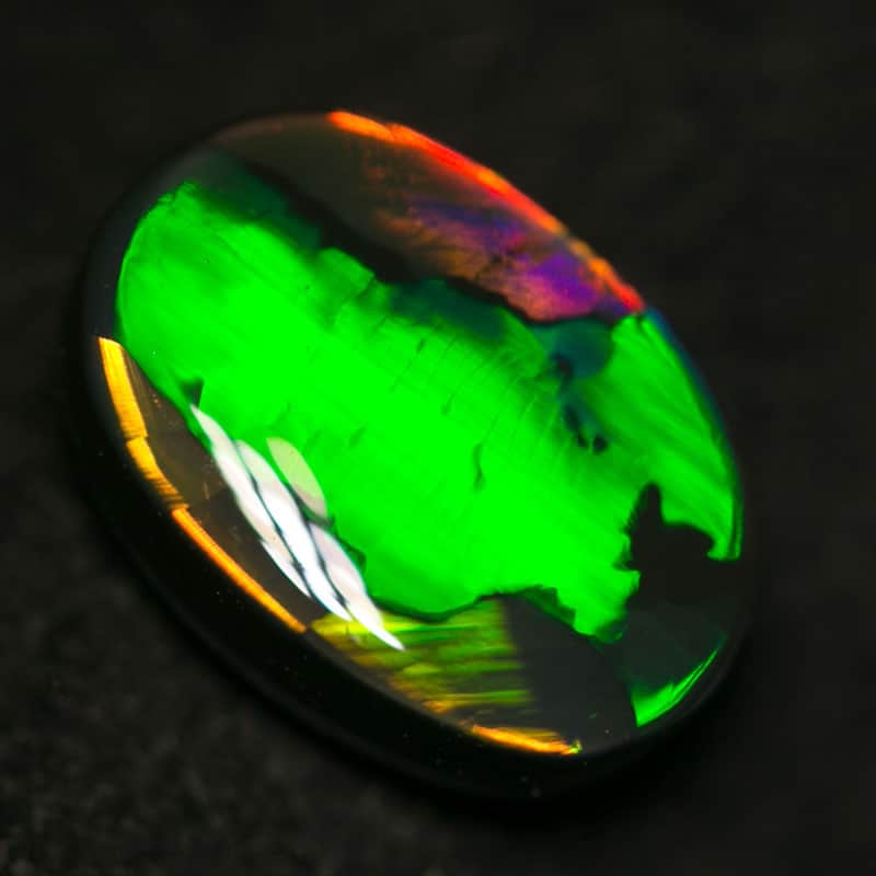 2.08 ct gem black opal collectors piece 10x7x3.5mm - Image 2