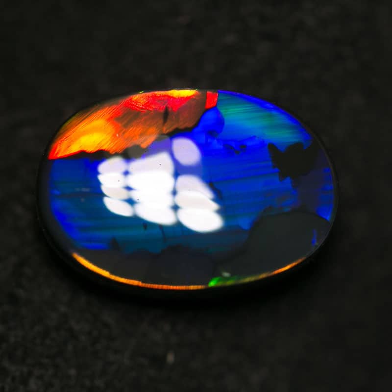 2.08 ct gem black opal collectors piece 10x7x3.5mm - Image 3