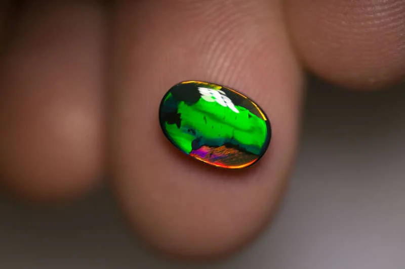 2.08 ct gem black opal collectors piece 10x7x3.5mm - Image 5